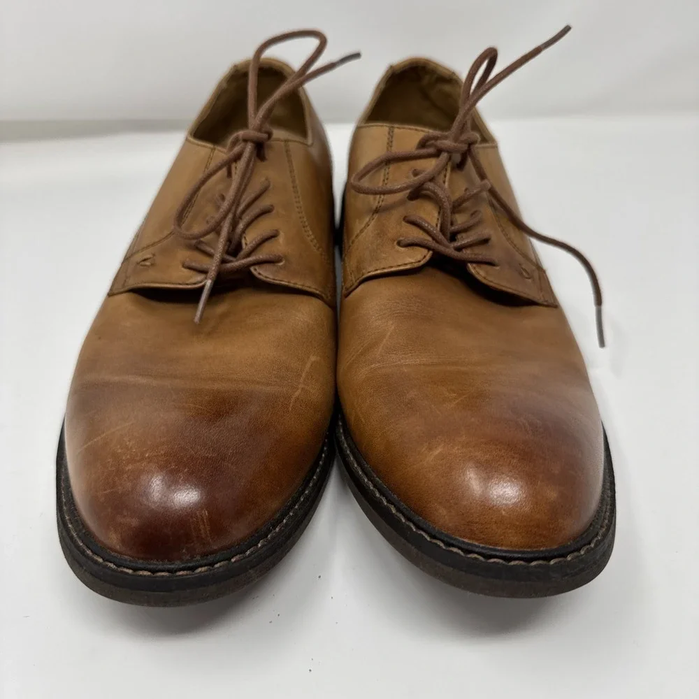 Vionic Men's Bowery Graham US 12 EU 45 Dark Tan Orthotic Shoes Oxfords Excellent